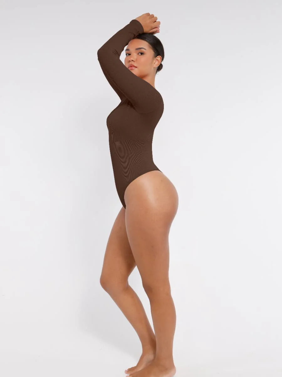Long Sleeved V-neck Bodysuit
