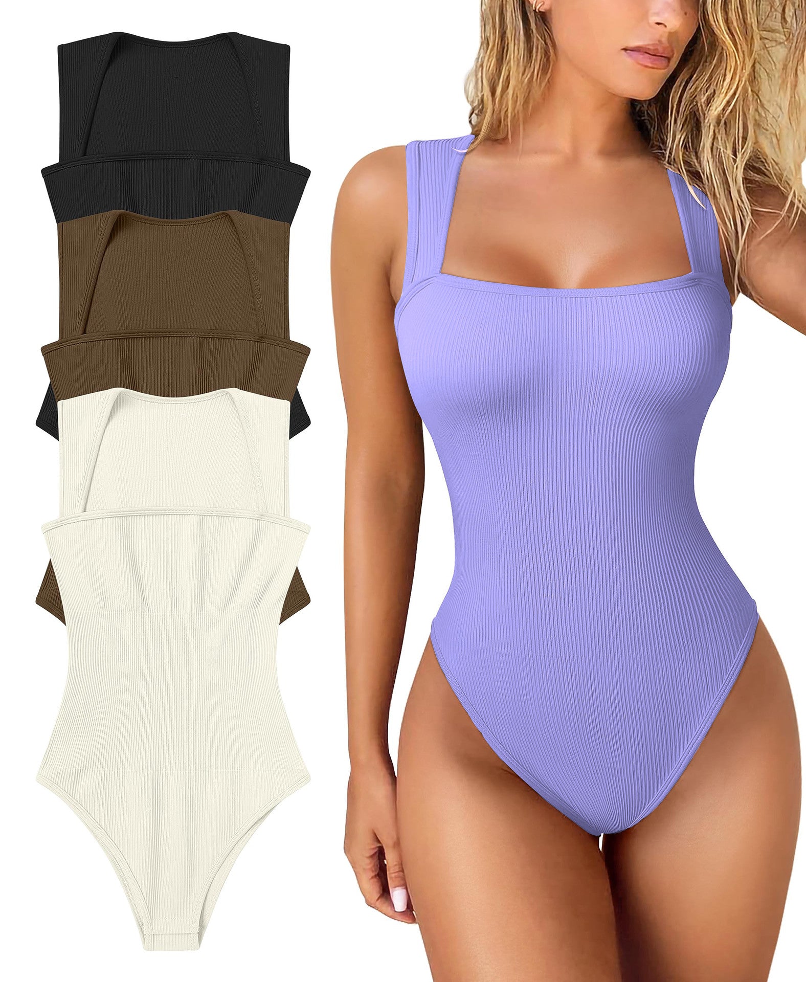 Ribbed Snatched Shapewear Bodysuit