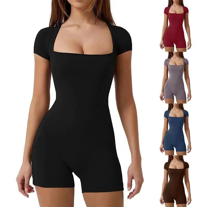 Black bodysuit with color options displayed on a white background