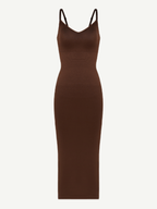 Wholesale Seamless Spaghetti Strap V-neck Maxi Shaper Dress