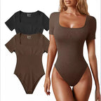 Round Neck Short Sleeve Bodysuit