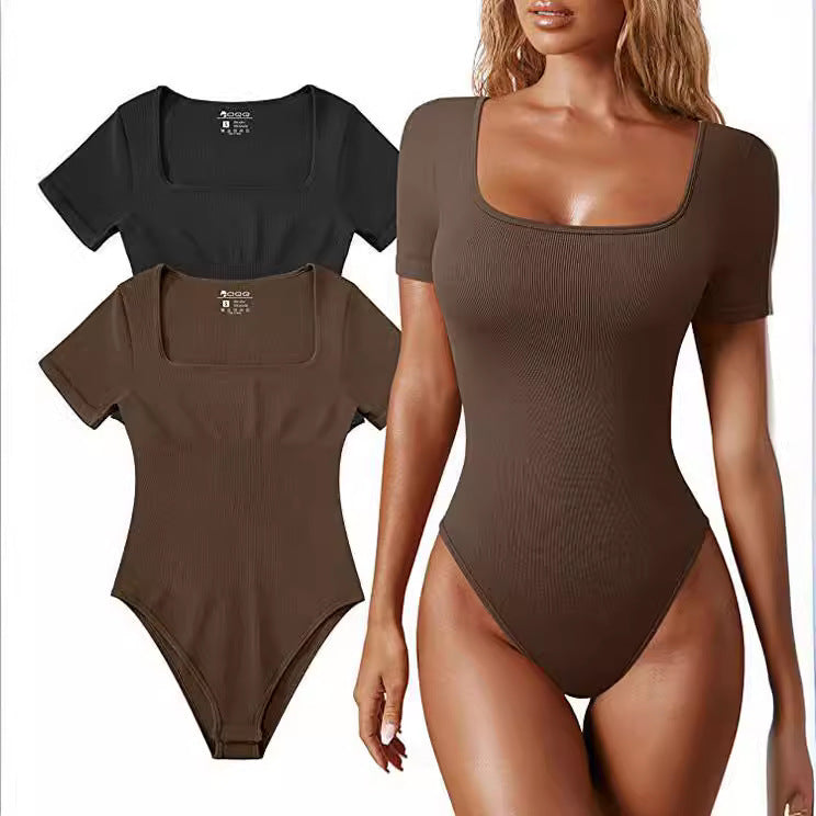Round Neck Short Sleeve Bodysuit