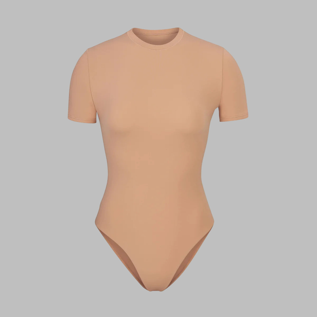 Beige bodysuit on a white background
