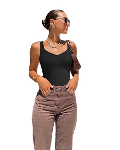 Striped Sleeveless Tank Bodysuit