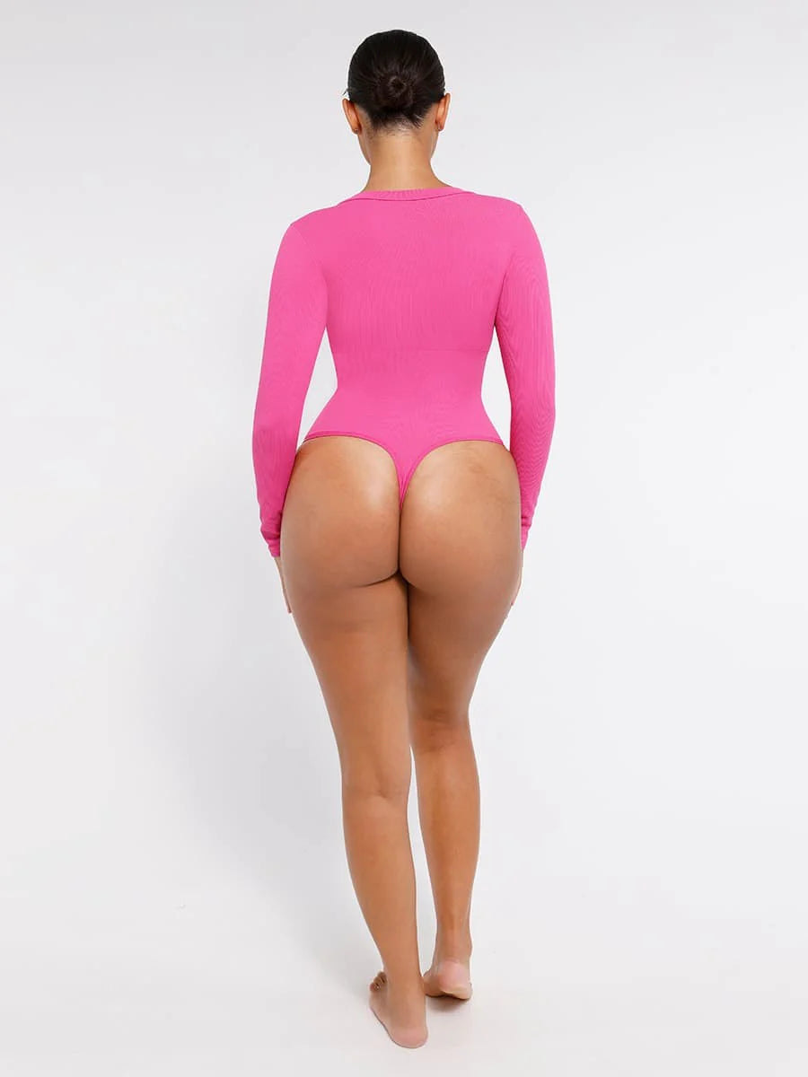 Long Sleeved V-neck Bodysuit