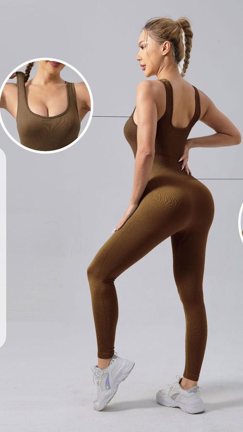 New European And American Cross-border Yoga Jumpsuit Threaded Fitness Sports Trousers Sexy Backless Jumpsuit Yoga Clothing For Women