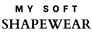 Text 'MY SOFT SHAPewear' in black on a white background