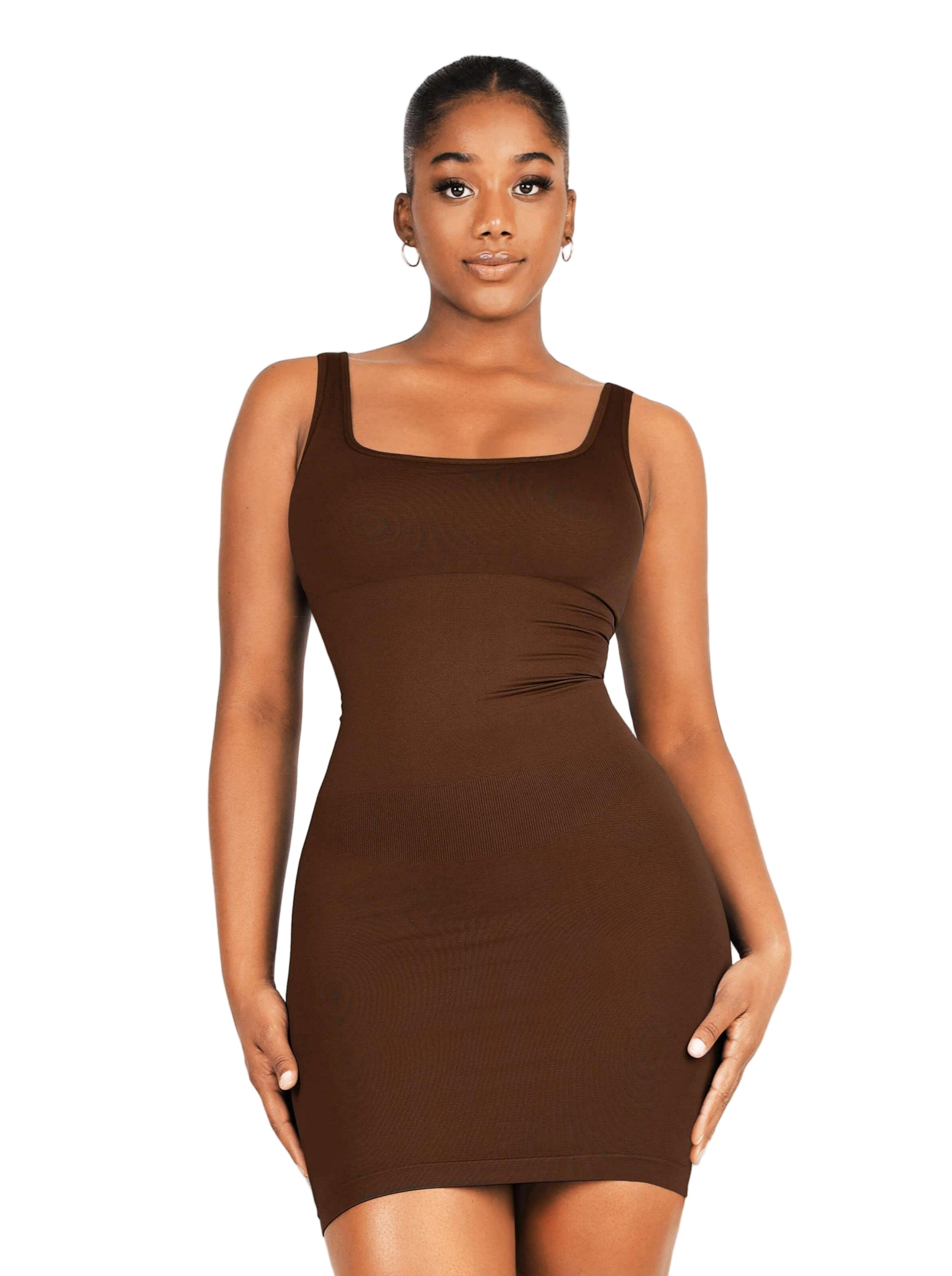 Wholesale Eco-friendly Square-neck Shaper Snatched Seamless Dress