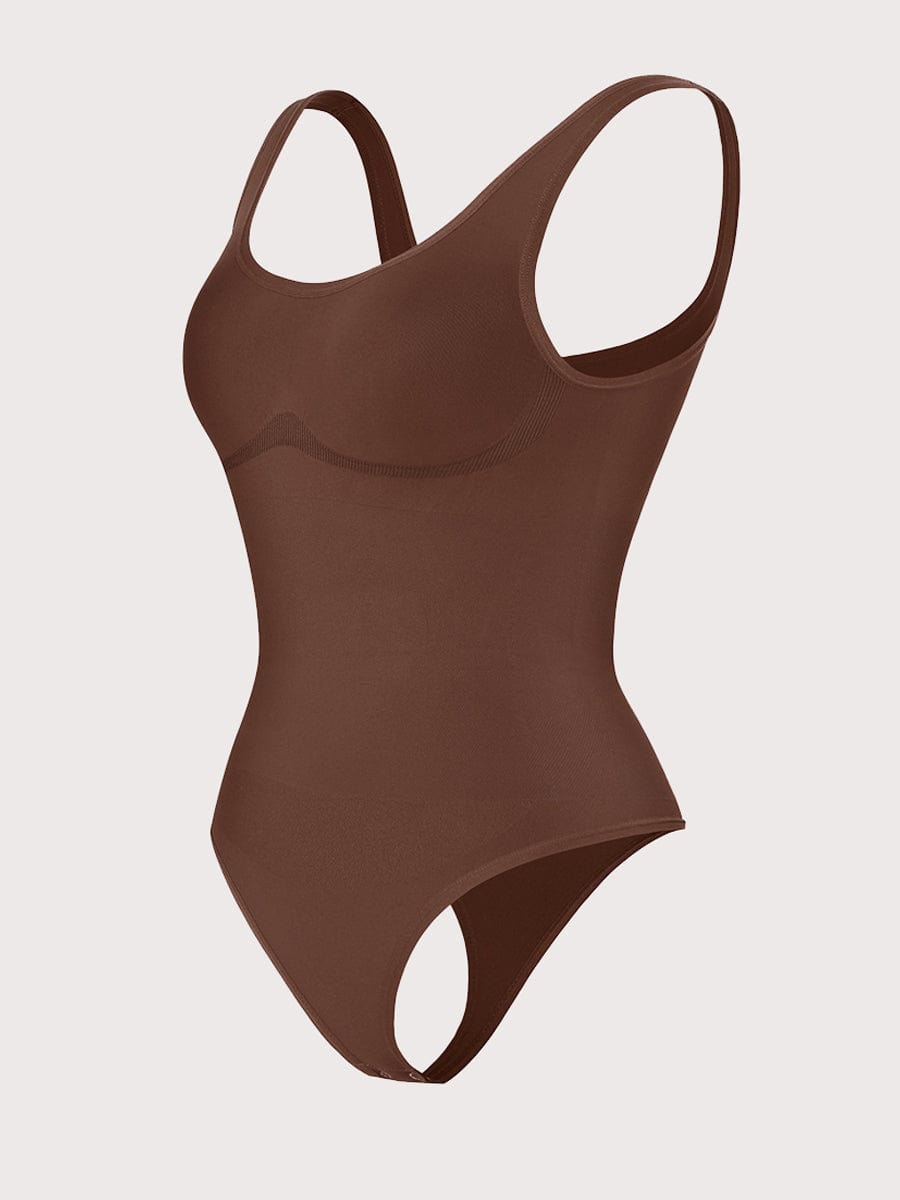 Seamless Outerwear Belly Control Thong Bodysuit
