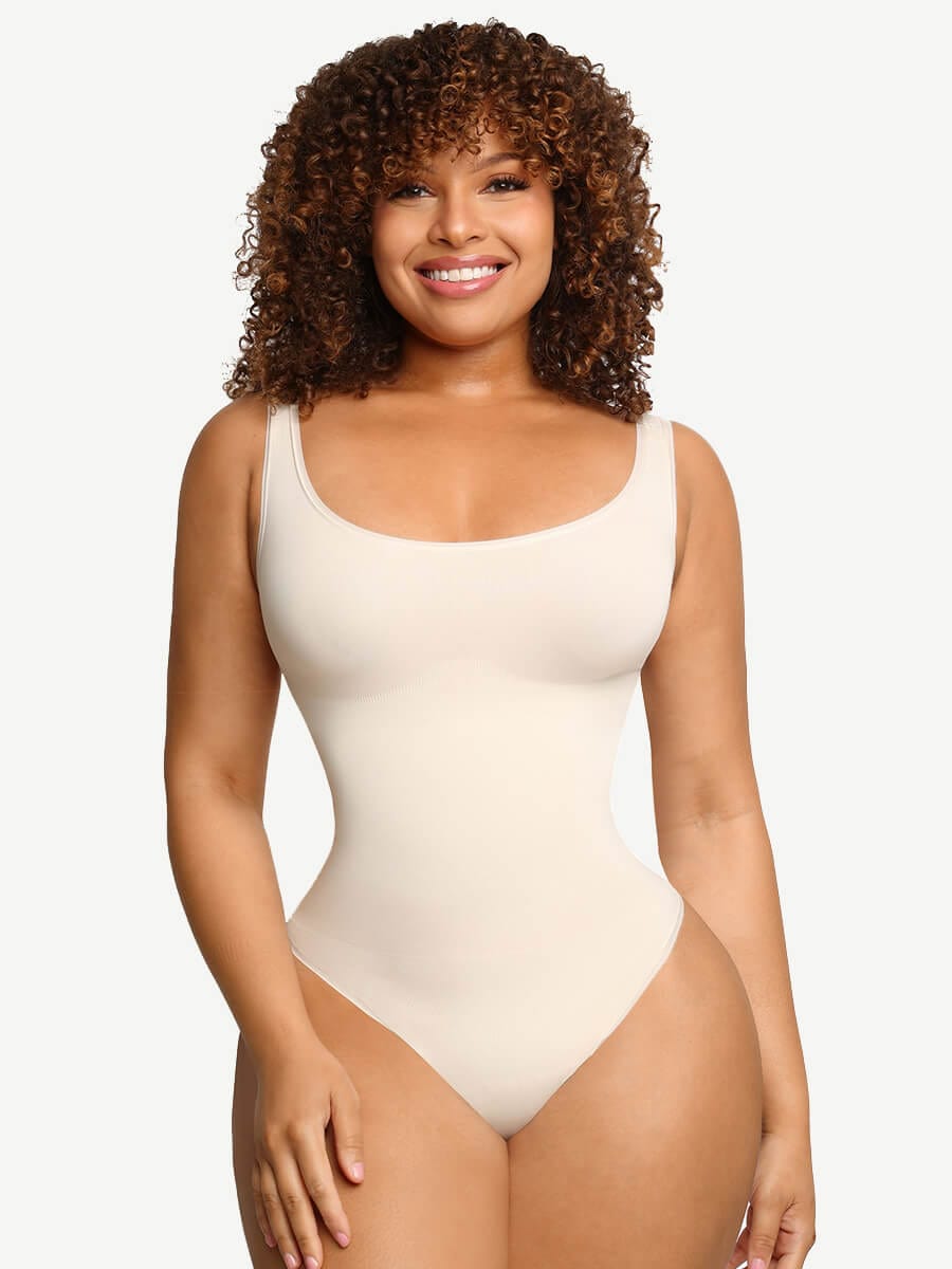 Seamless Outerwear Belly Control Thong Bodysuit