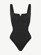 Wholesale Square Collar Elastic Sexy Outerwear Shape Bodysuit