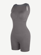 Round Neck Seamless Sexy U Back Shape Shapewear with Removable Cups