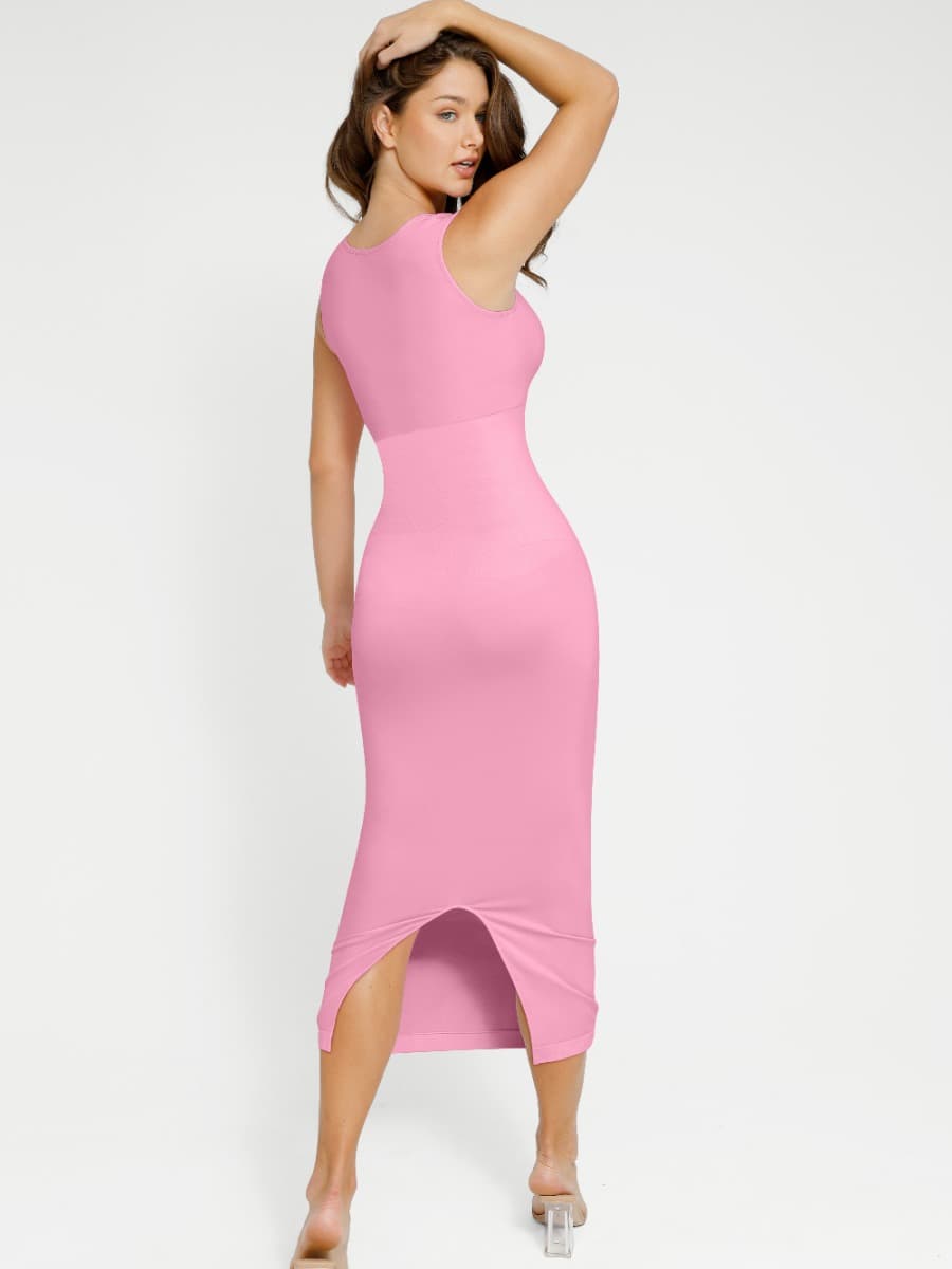 Spaghetti Strap Square Neck Long Dress