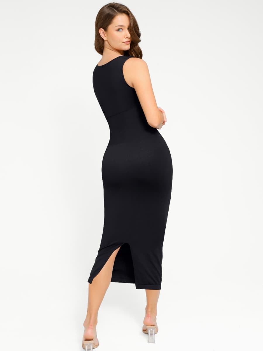 Spaghetti Strap Square Neck Long Dress