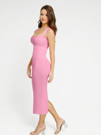 Spaghetti Strap Square Neck Long Dress