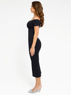 Off shoulder Short-sleeved Outerwear Dress