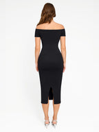Off shoulder Short-sleeved Outerwear Dress