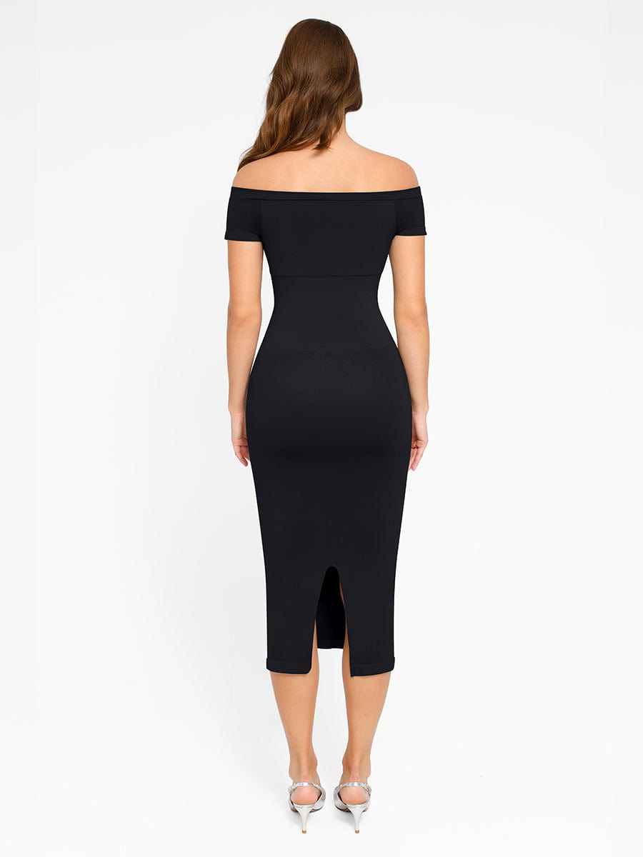 Off shoulder Short-sleeved Outerwear Dress