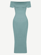 Off shoulder Short-sleeved Outerwear Dress