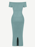 Off shoulder Short-sleeved Outerwear Dress