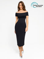 Off shoulder Short-sleeved Outerwear Dress
