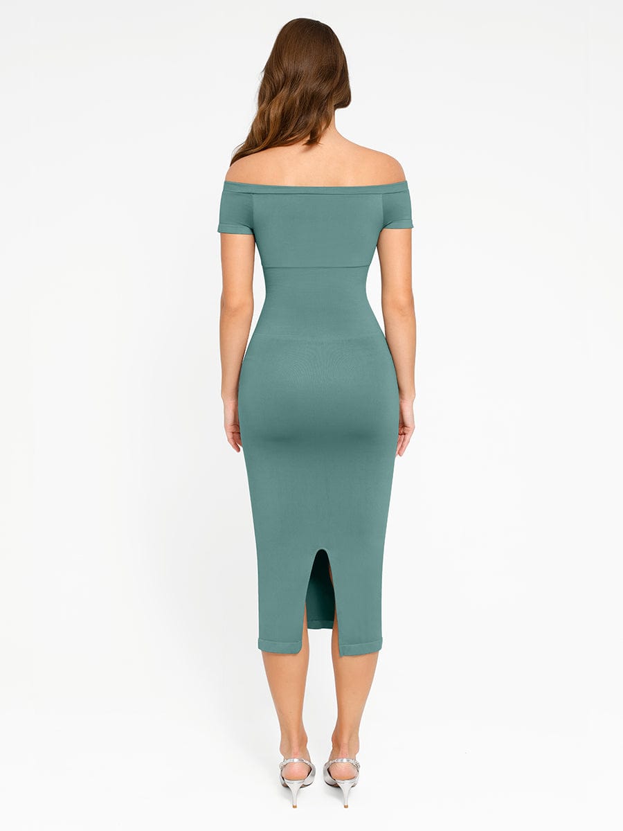 Off shoulder Short-sleeved Outerwear Dress