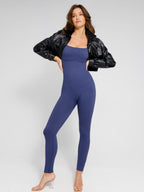 Square Neck U-Shaped Back Design Shaping Jumpsuit