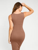Spaghetti Strap Square Neck Long Dress