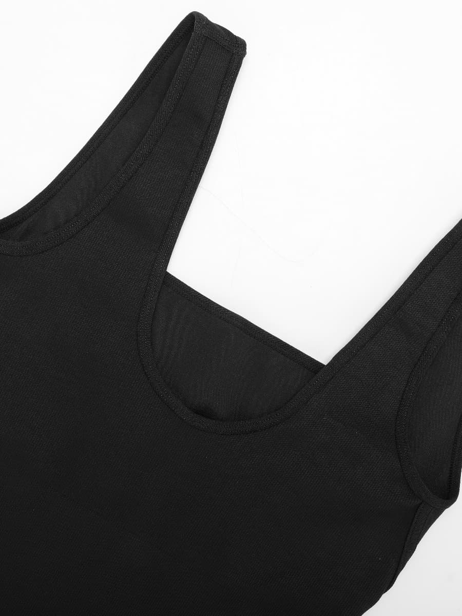 Square Neck U-Back Flared Jumpsuit